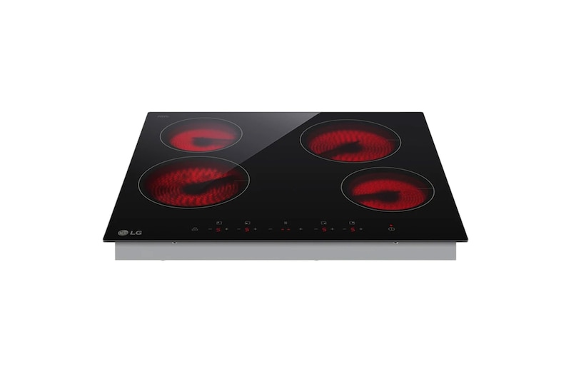 LG Cooktop 4 burners radiant hob 60 cm black, CBEZ2414B