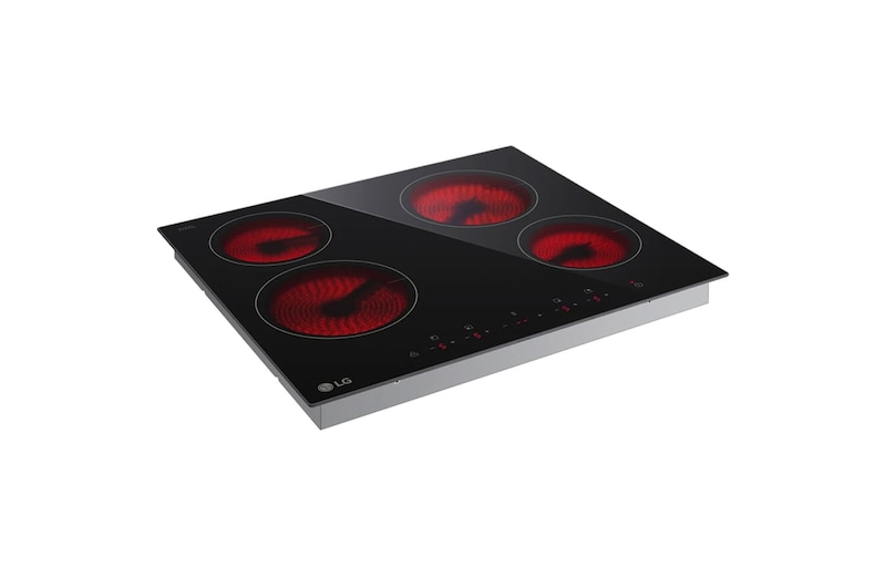 LG Cooktop 4 burners radiant hob 60 cm black, CBEZ2414B