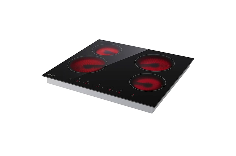 LG Cooktop 4 burners radiant hob 60 cm black, CBEZ2414B