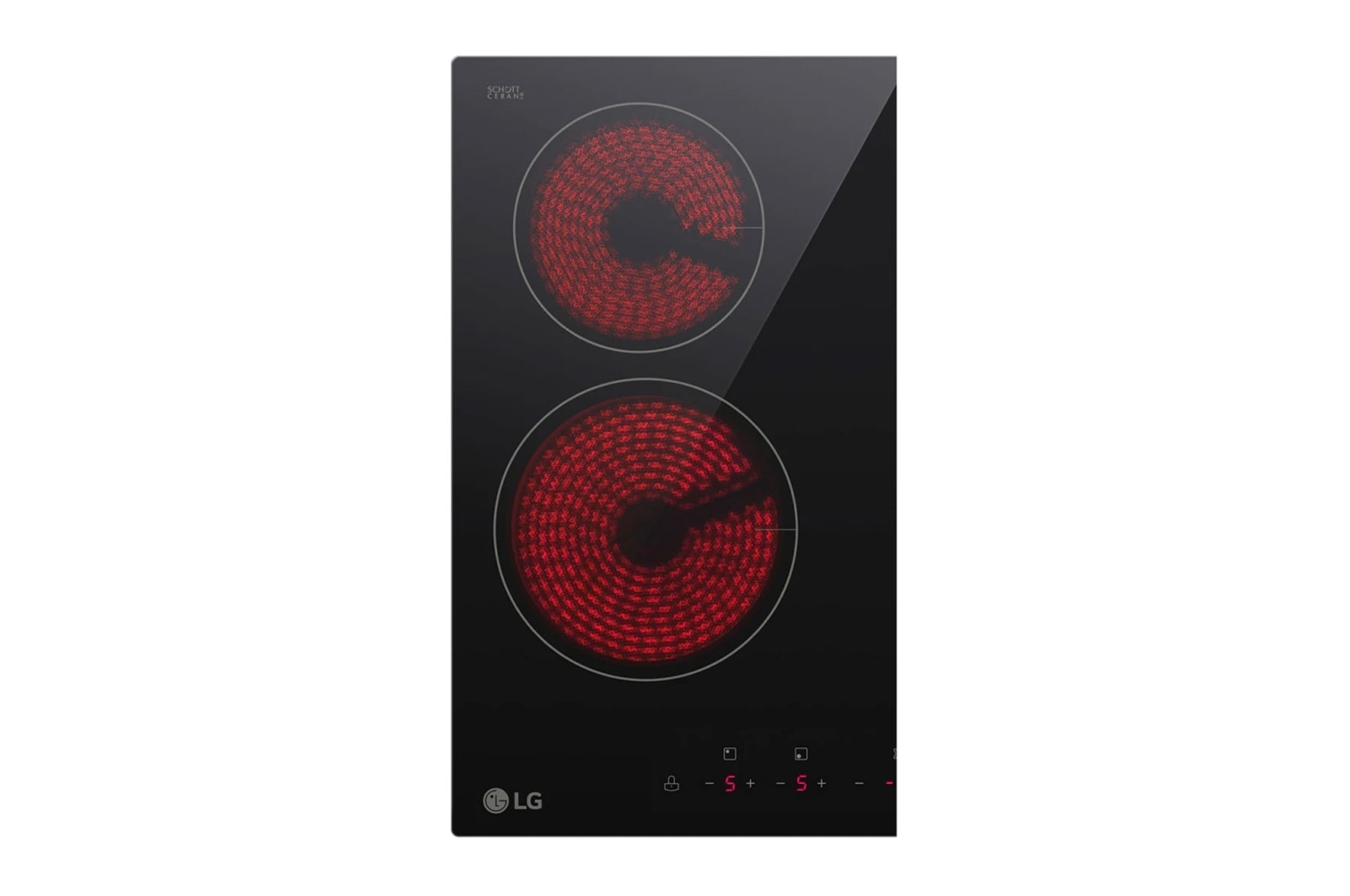 LG Cooktop 4 burners radiant hob 60 cm black, CBEZ2414B