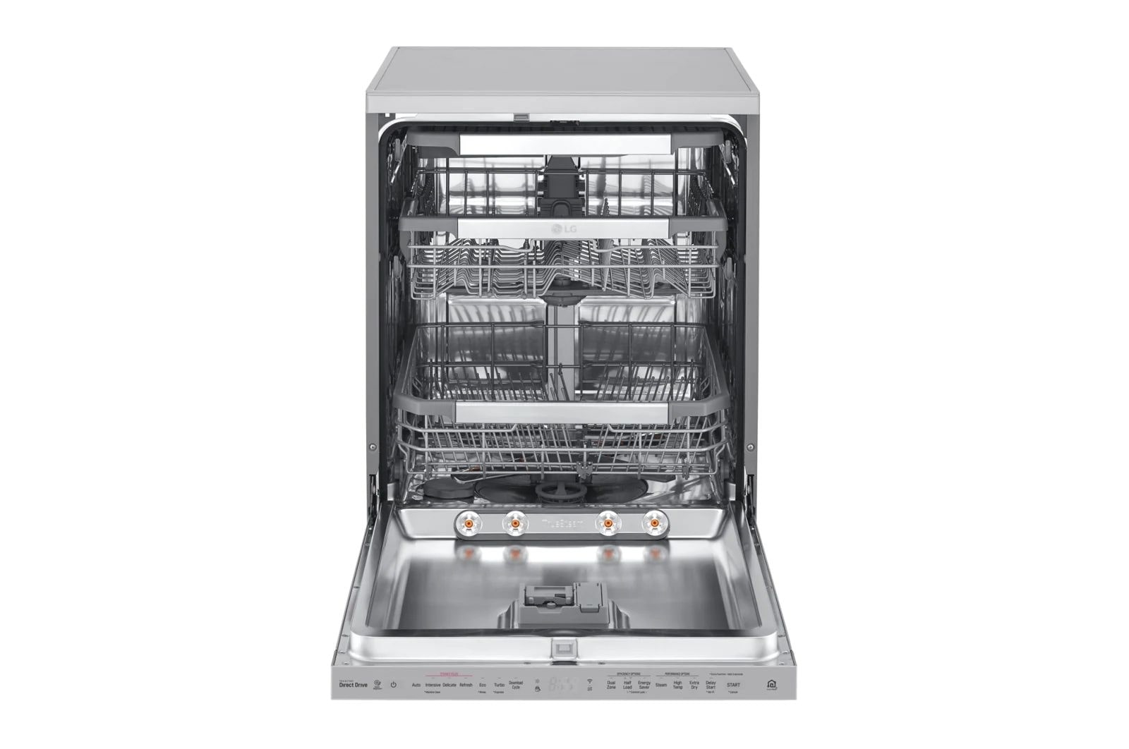 LG 14 Persons, LG Dishwasher QuadWash™ Steam, Noble Steel, DFB325HS