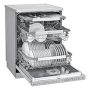LG 14 Persons, LG Dishwasher QuadWash™ Steam, Noble Steel, DFB325HS