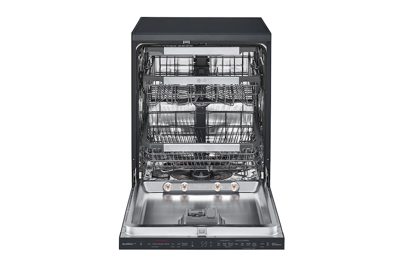 LG 14 Persons, LG Dishwasher QuadWash™ Steam, Black, DFC335HM