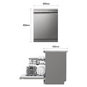 LG Dishwasher QuadWash™ Steam | Silver | 14 Place Settings, DFC532FPE