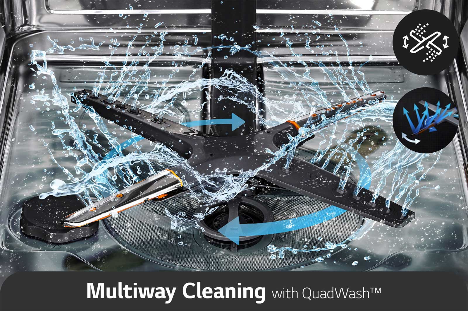 LG Dishwasher QuadWash™ Steam | Silver | 14 Place Settings, DFC532FPE