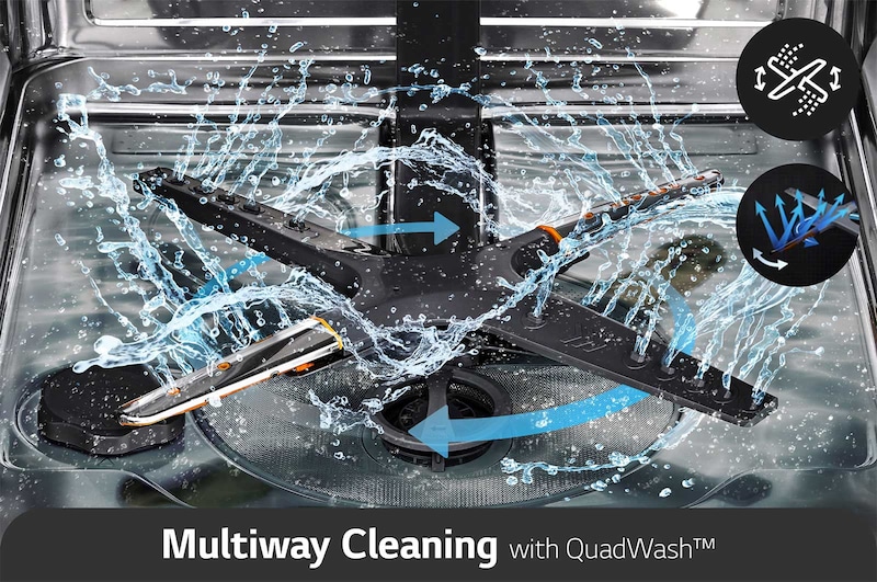 LG Dishwasher QuadWash™ Steam | Silver | 14 Place Settings, DFC532FPE