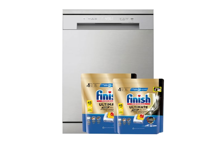 Front View | LG Dishwasher QuadWash™ with DD motor, Silver | 14 Place Settings | DFC612FV