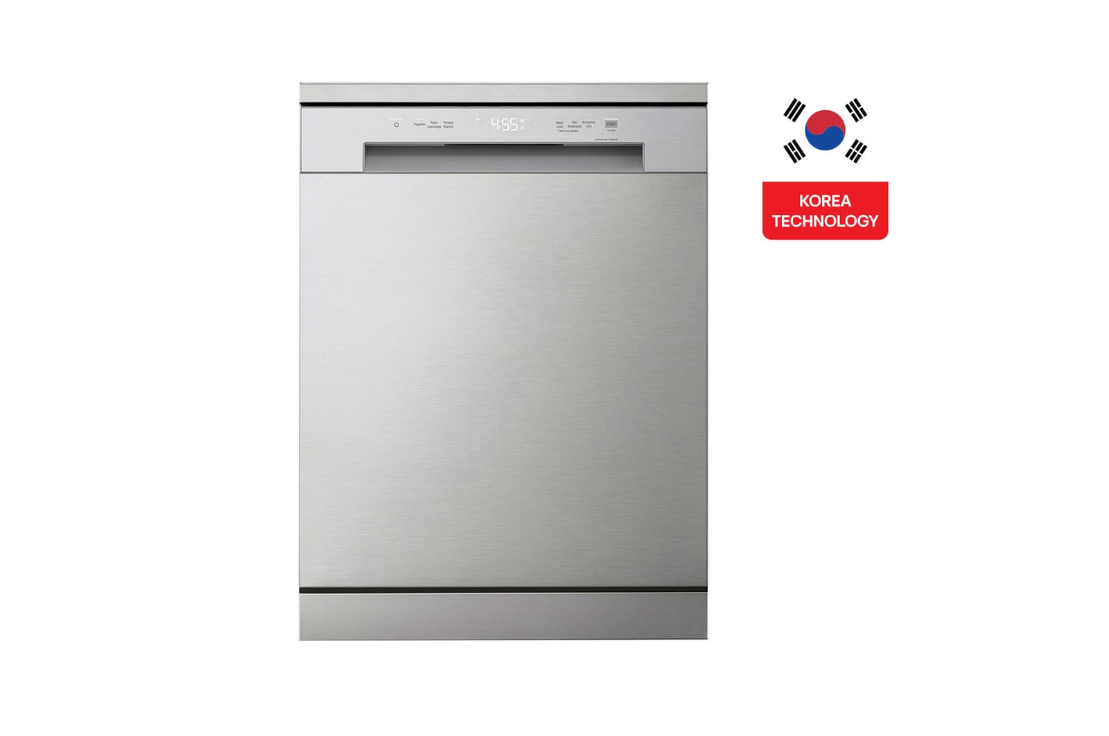 Front view of LG Dishwasher QuadWash™ with DD motor, Silver | 14 Place Settings DFC612FV