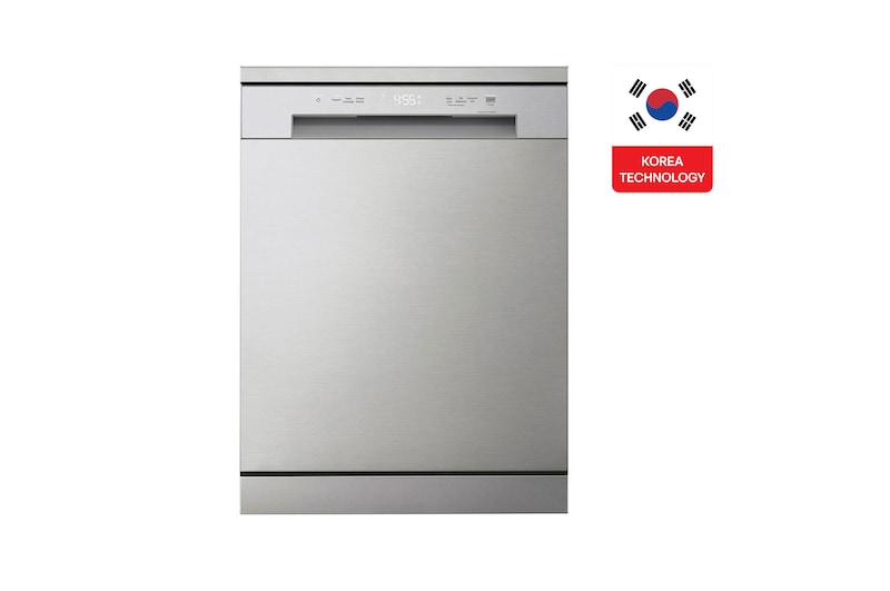 Front view of LG Dishwasher QuadWash™ with DD motor, Silver | 14 Place Settings DFC612FV