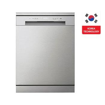 Front view of LG Dishwasher QuadWash™ with DD motor, Silver | 14 Place Settings DFC612FV