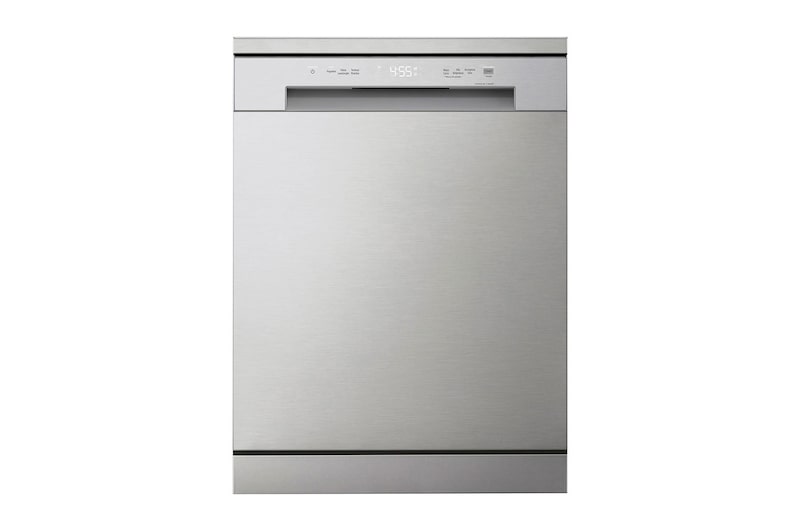 Front view of LG Dishwasher QuadWash™ with DD motor, Silver | 14 Place Settings DFC612FV