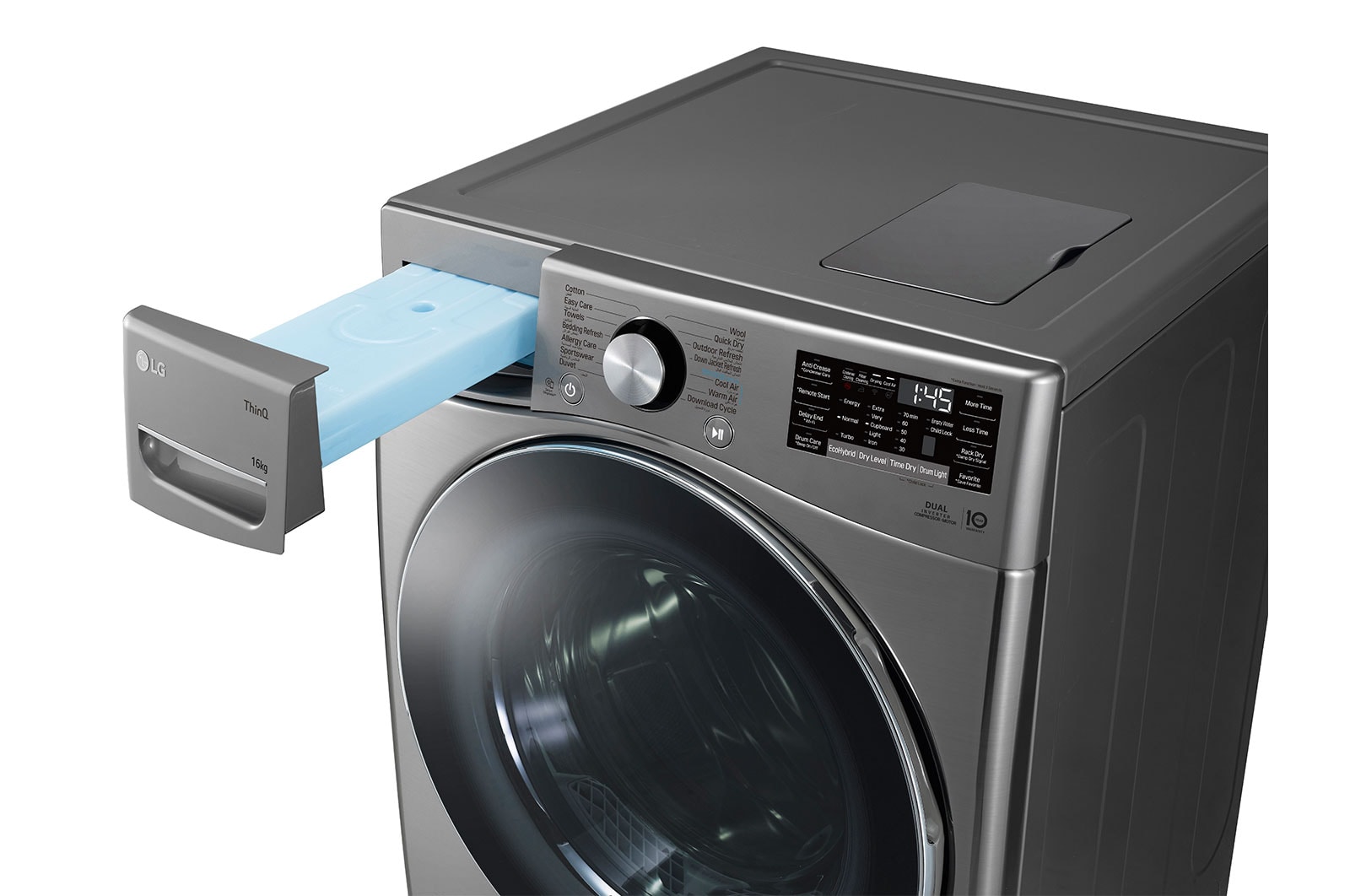 LG 16Kg DUAL Inverter Dryer, sensor dry, Allergy care, Drum care, VCM color, ThinQ (Wi-Fi), RH16U8EVCW
