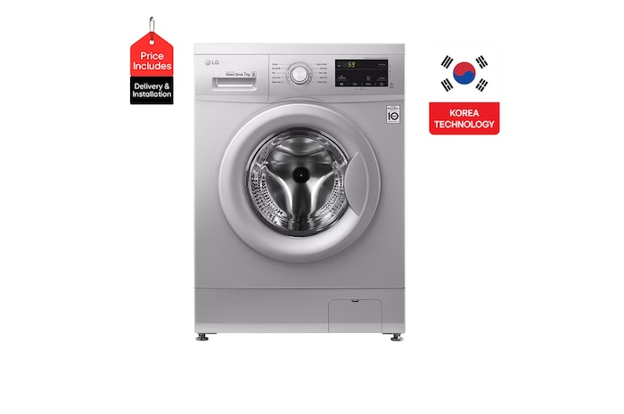 Front View | 7 Kg Washing Machine, Direct Drive Motor, 6 Motion, Touch Panel| FH2J3QDNG5