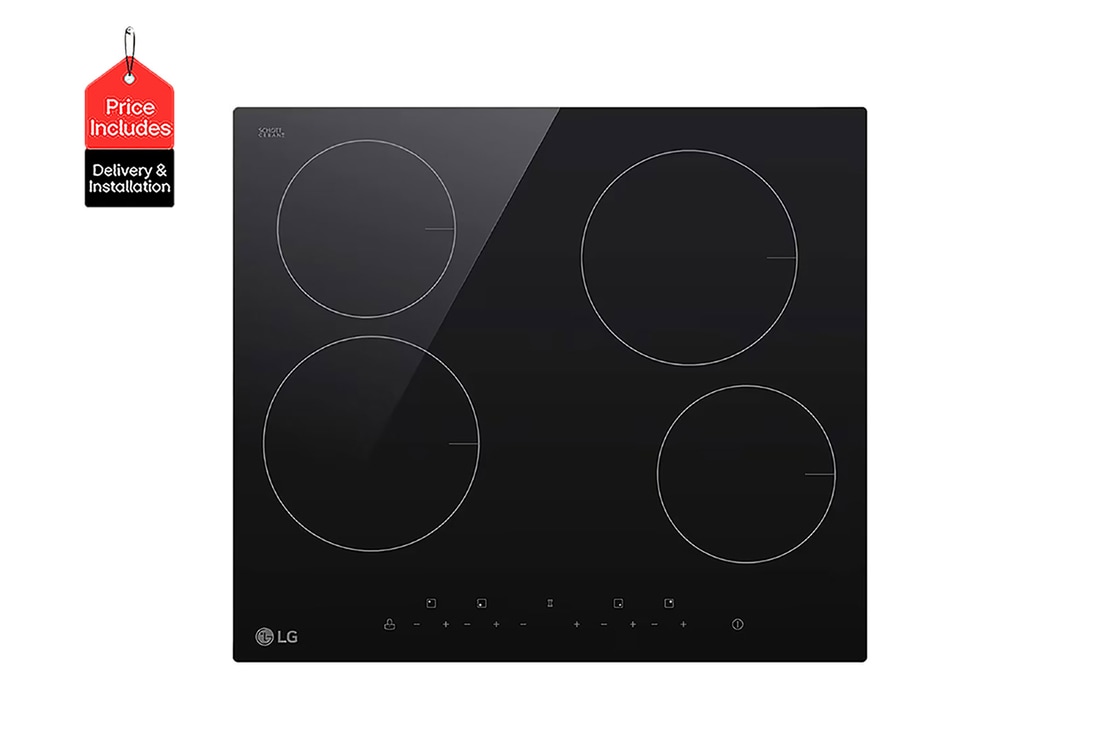 Front Image|LG Cooktop 4 burners radiant hob 60 cm black|CBEZ2414B