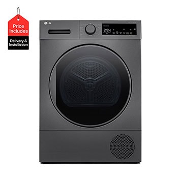 RH80T2SP7RM	Front Image|LG Heat Pump Dryer, 8kg Capacity, A++, Dark Silver color|RH80T2SP7RM
