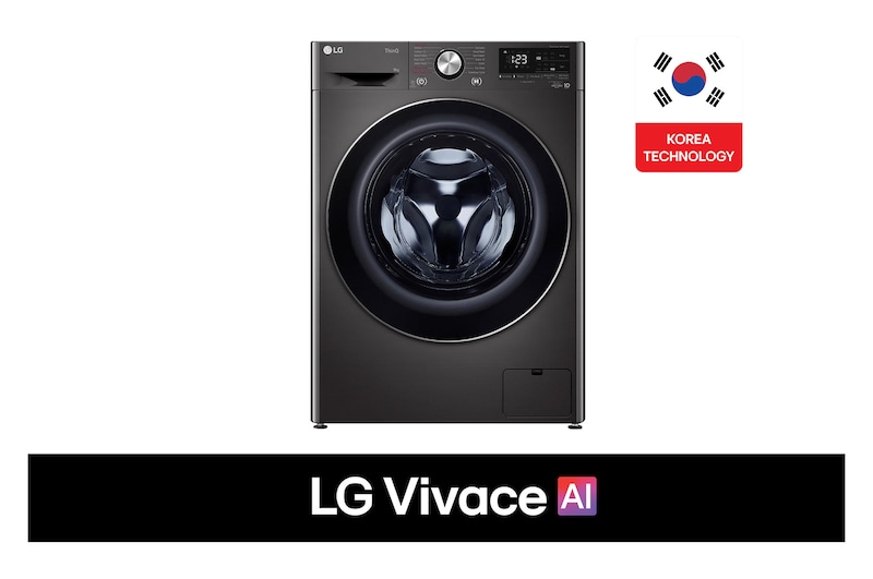 Front view of 9 Kg Vivace Washing Machine, with AI DD technology F4R5VYG2E