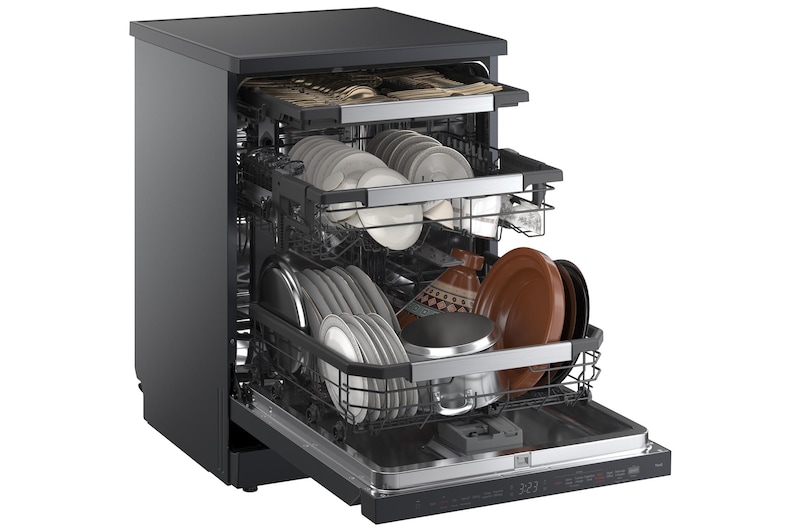 Side view with open door