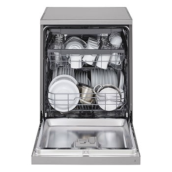 Front open view with LG dishwasher