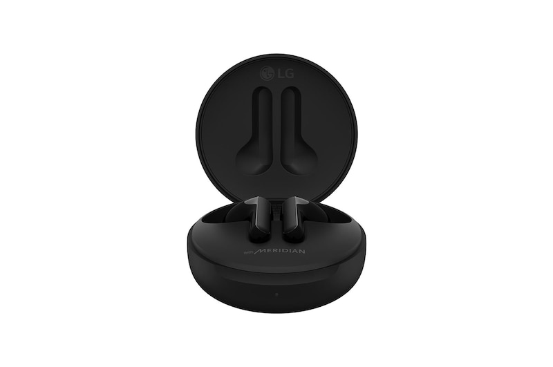 LG TONE Free FN4 True Wireless Bluetooth Earbuds, Wireless Headphones MERIDIAN SOUND with Dual Microphones in Each Earbud for Work/Home Office, IPX4 Water-Resistant, Black, HBS-FN4