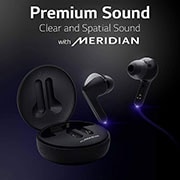 LG TONE Free FN6 True Wireless Bluetooth Earbuds with UVNano 99.9% Bacteria Free Wireless Charging Case, Wireless Headphones with Dual Microphones for Work/Home Office, IPX4 Water-Resistant, Black, HBS-FN6