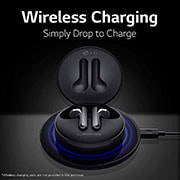 LG TONE Free FN6 True Wireless Bluetooth Earbuds with UVNano 99.9% Bacteria Free Wireless Charging Case, Wireless Headphones with Dual Microphones for Work/Home Office, IPX4 Water-Resistant, Black, HBS-FN6