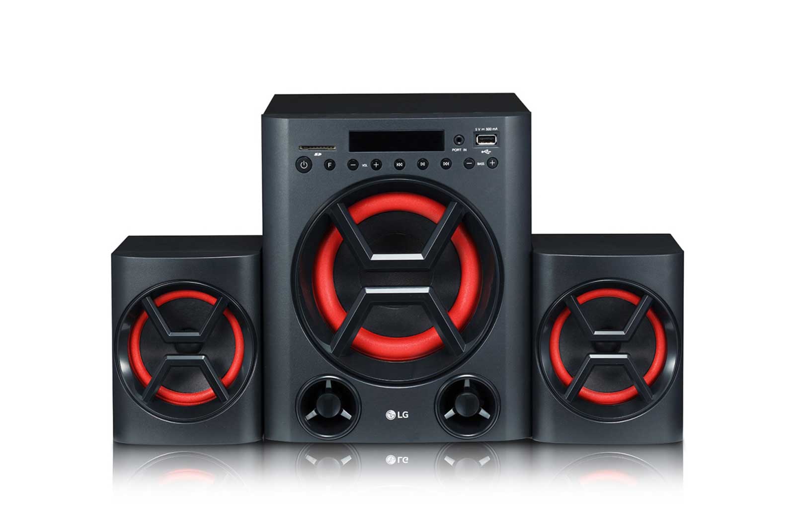 LG Speaker System LK72B, 40W Mini Audio, USB, SD Card, Portable In (New), LK72B