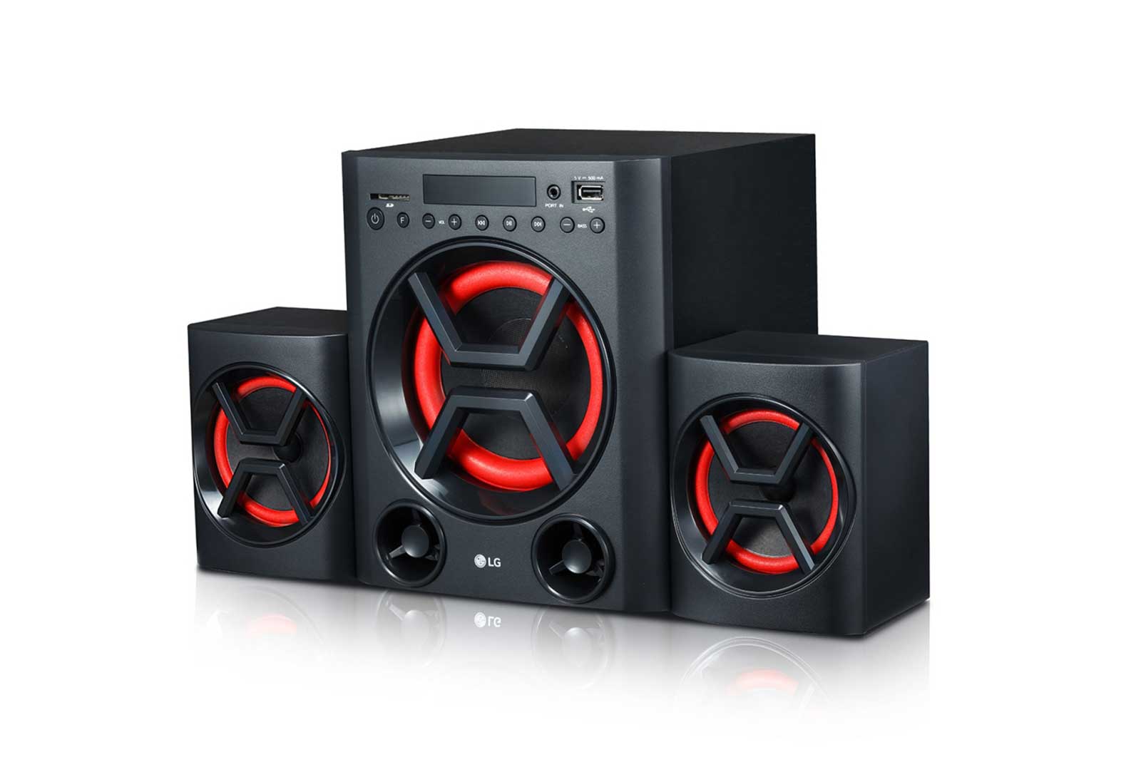 LG Speaker System LK72B, 40W Mini Audio, USB, SD Card, Portable In (New), LK72B