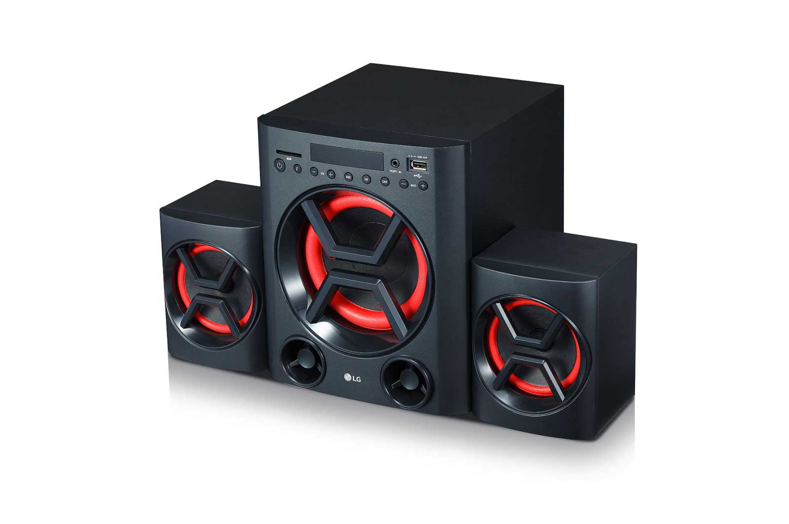 LG Speaker System LK72B, 40W Mini Audio, USB, SD Card, Portable In (New), LK72B