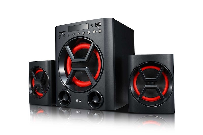 LG Speaker System LK72B, 40W Mini Audio, USB, SD Card, Portable In (New), LK72B