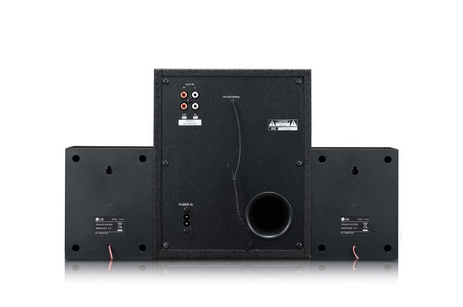 LG Speaker System LK72B, 40W Mini Audio, USB, SD Card, Portable In (New), LK72B