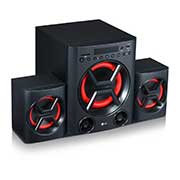LG Speaker System LK72B, 40W Mini Audio, USB, SD Card, Portable In (New), LK72B