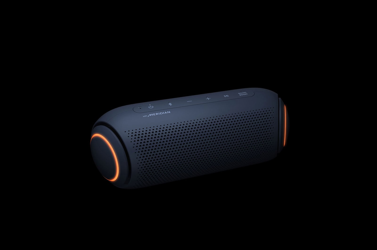 LG XBOOMGo PL5 Blueblack, 20W, with Meridian, Waterproof, Long Battery Life(18hours), Dual Action Bass, Multi color lighting, Party Link (New), PL5
