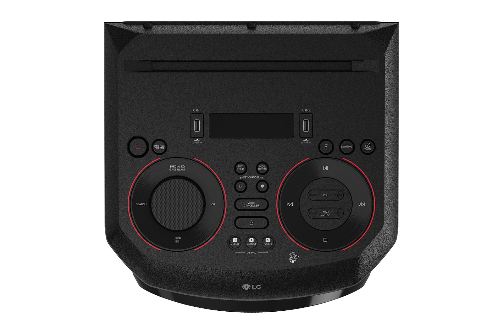 LG XBOOM RN5, Tweeter 2''x2, Woofer 8'', Super Bass Boost, Bass Blast, Party Strobe, DJ App & DJ Pad, Karaoke Star & Vocal Sound control, Guitar Input (New), RN5