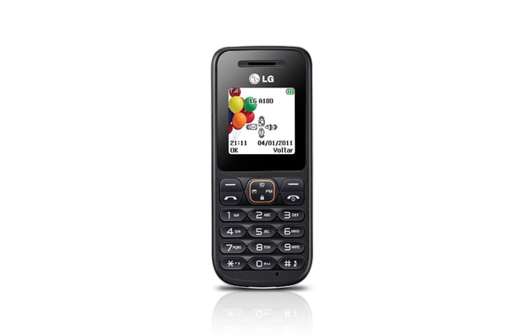 Front view of One touch wireless FM radio, one touch torch light upto 17 hours talk time. A180