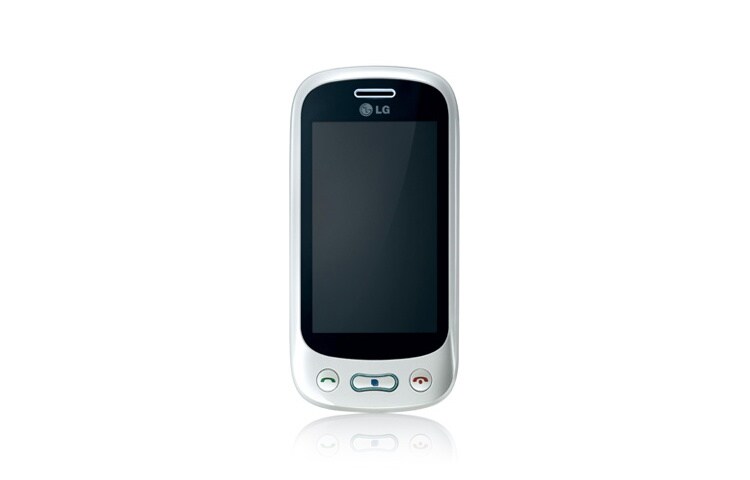 Front view of Mobile Phone with 2 MP Camera, QWERTY Keyboard, SMS, Email Wizard, and Social Networking GT350i