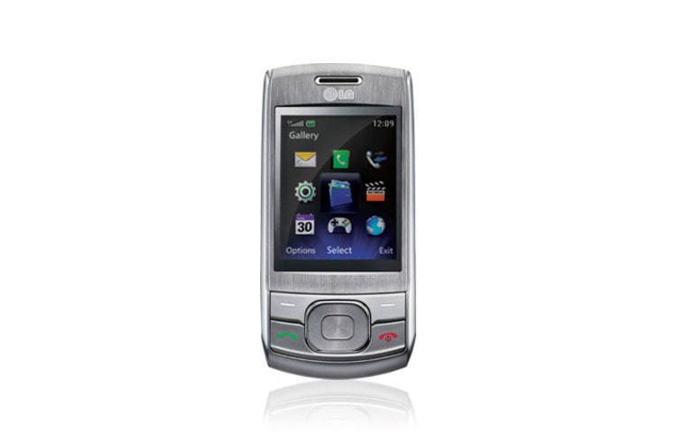 Front view of Sleek Slider Phone with 1.3MP Camera GU230