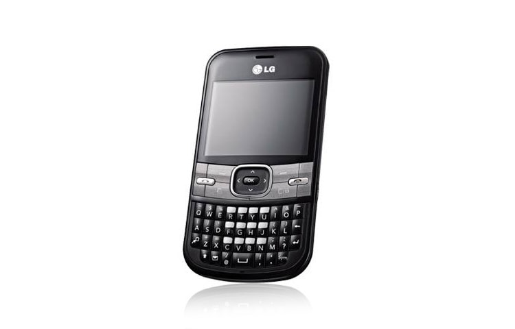 Front view of New LG QWERTY Messaging Phone with Twitter and Yahoo! GW305