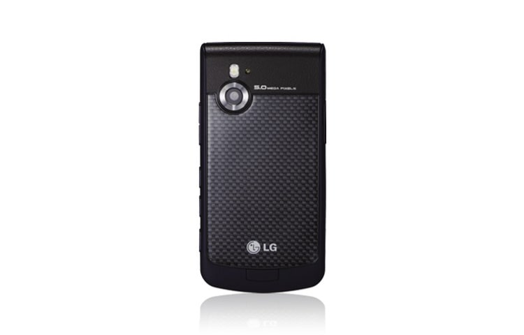 LG The Secret with Tempered Glass & Carbon Fiber, Neon Touch Navigation, Slim 5MP Camera, and Google Package, KF750