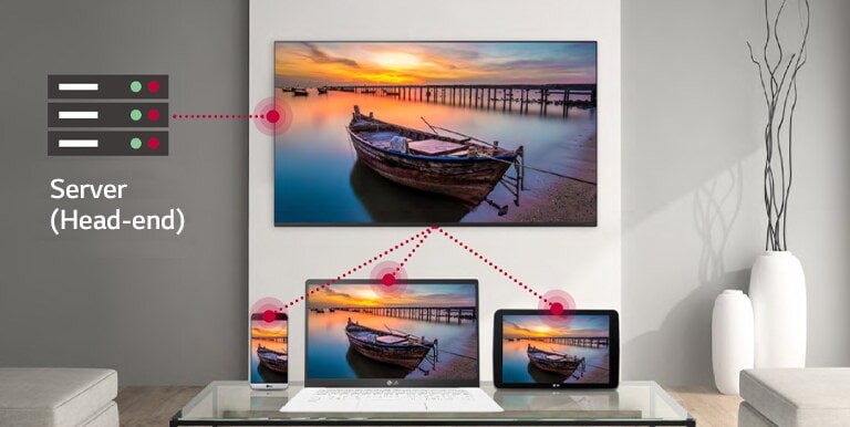 The TV is featuring SoftAP, which is a "virtual" Wi-Fi feature, to other TVs.
