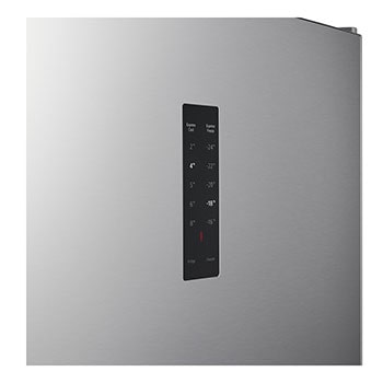 Right side view of the refrigerator with top freezer