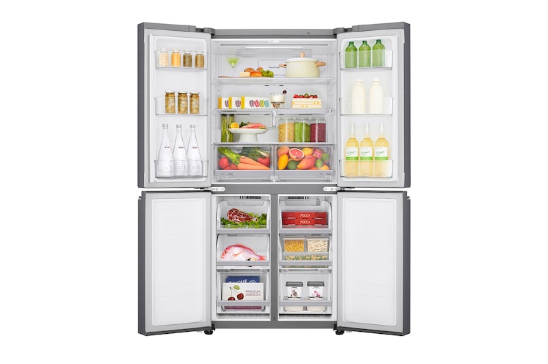 LG 4 Door Refrigerator, Inverter Linear Compressor, 530 Liter, 19 Cubic Feet, GC-B22FTLPL
