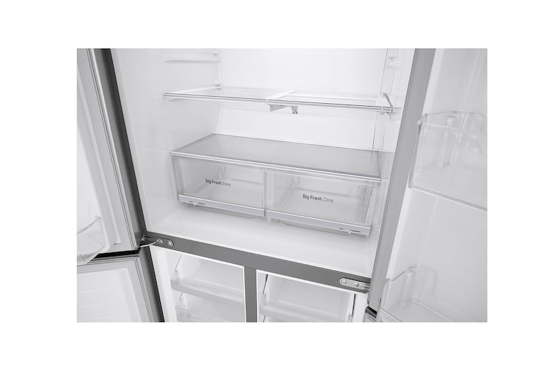 LG 4 Door Refrigerator, Inverter Linear Compressor, 530 Liter, 19 Cubic Feet, GC-B22FTLPL