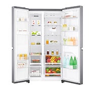 LG Side By Side 647 Liter, 23 Cubic feet, Inverter Linear Compressor, GC-B247SLUV