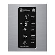 LG Side By Side 647 Liter, 23 Cubic feet, Inverter Linear Compressor, GC-B247SLUV