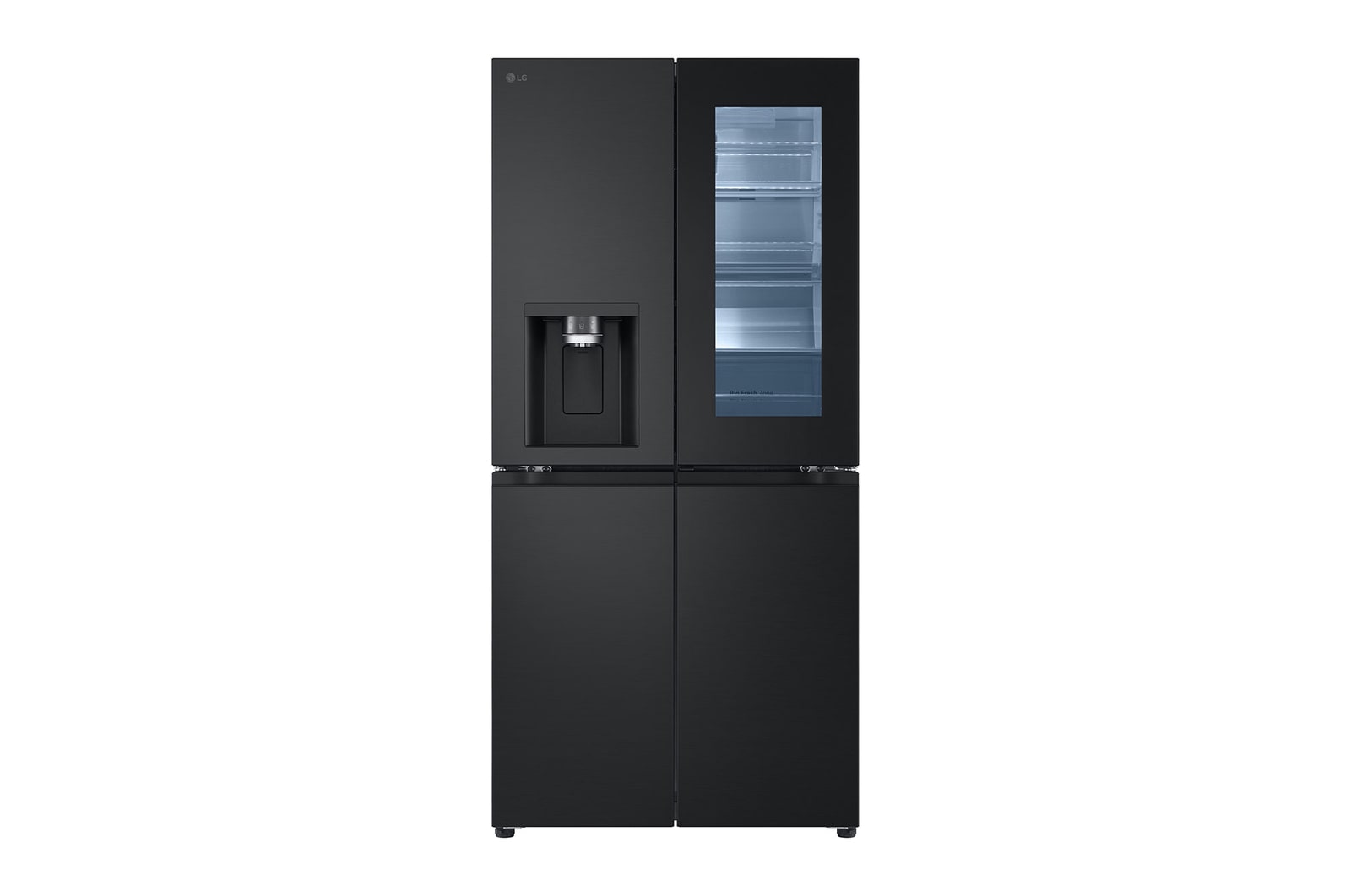 Front Image| LG Refrigerator, 470L, Instaview DID, Black| GC-X22FFQAB