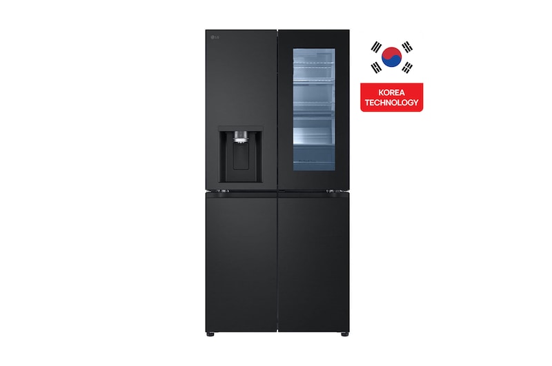 Front view of LG Refrigerator, 2 Doors 508 Liter, Instaview GC-X22FFQRB