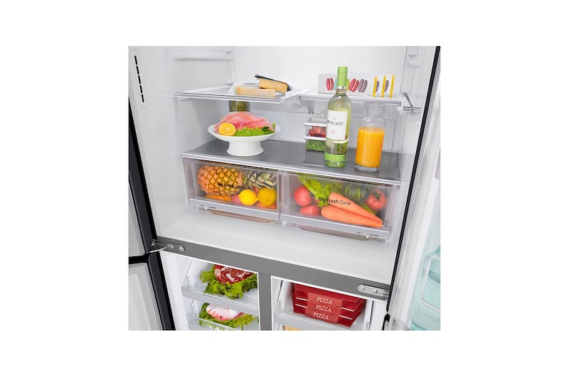 LG Gross 570(L) Net 426(L) | Slim French Door Fridge, with InstaView Door-In-Door™, GC-X22FTQKL