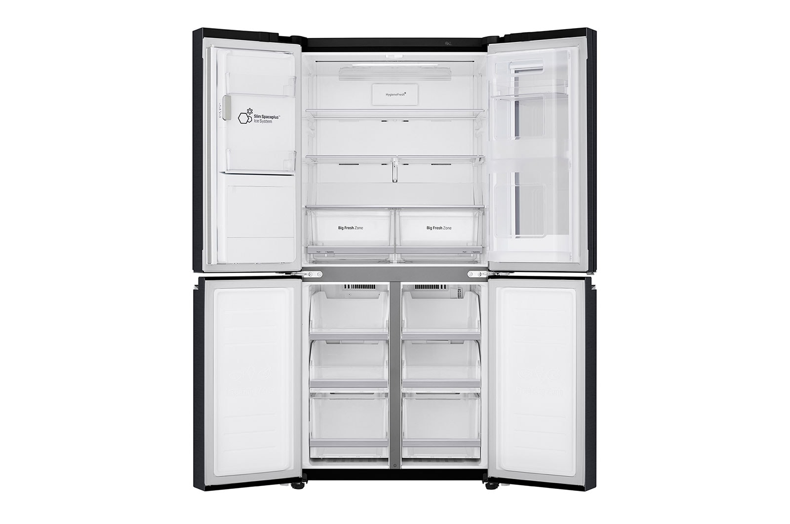LG Gross 570(L) Net 426(L) | Slim French Door Fridge, with InstaView Door-In-Door™, GC-X22FTQKL