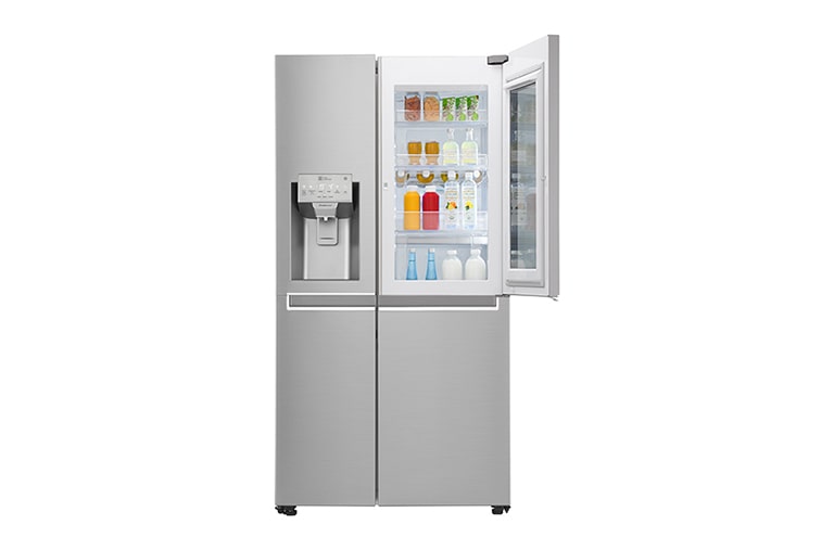LG Instaview Door in Door Refrigerator 618 Liter, 22 Cubic Feet, Inverter Linear Compressor, GC-X247CSBV