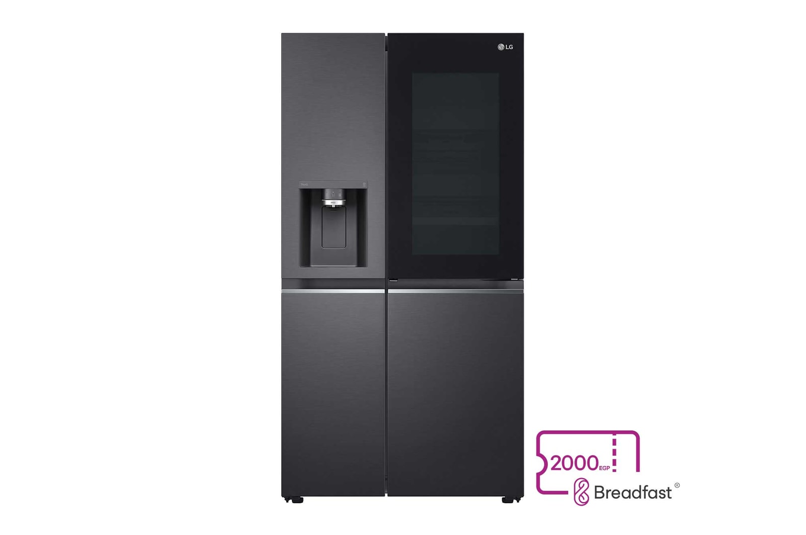 Front Image| 623L Refrigerator,Black Steel,Smart Inverter| GC-X257CQEW